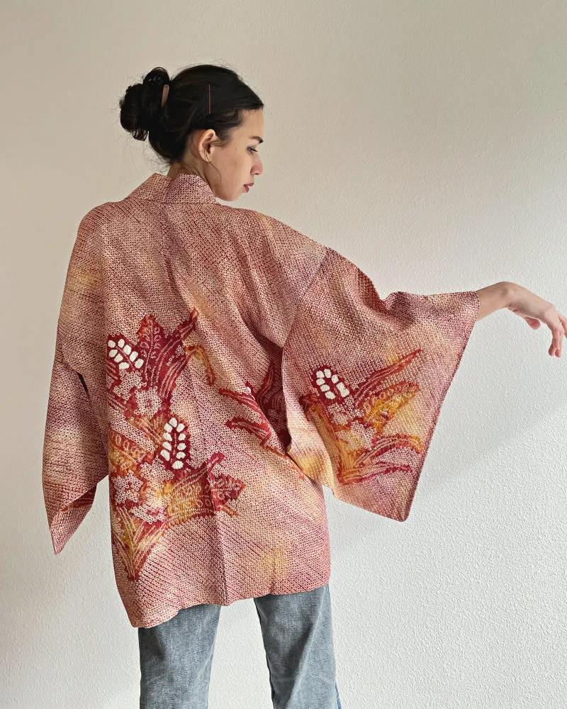 Narcissus Shibori Haori Kimono Jacket