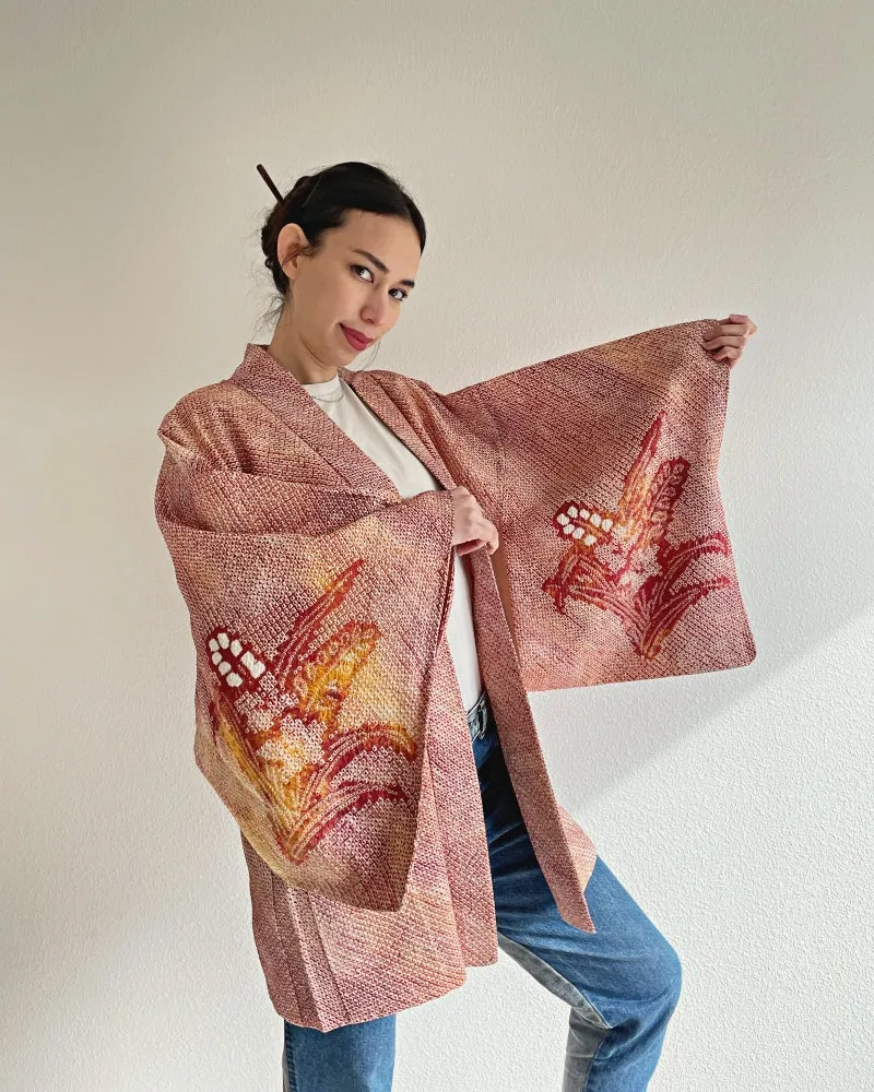 Narcissus Shibori Haori Kimono Jacket