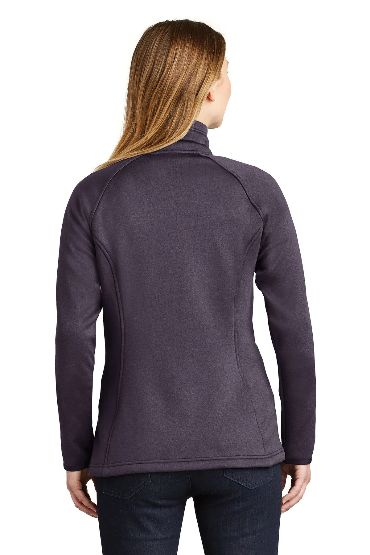 North Face Ladies Canyon Flats Stretch Fleece Jacket Dark Eggplant Purple Heather