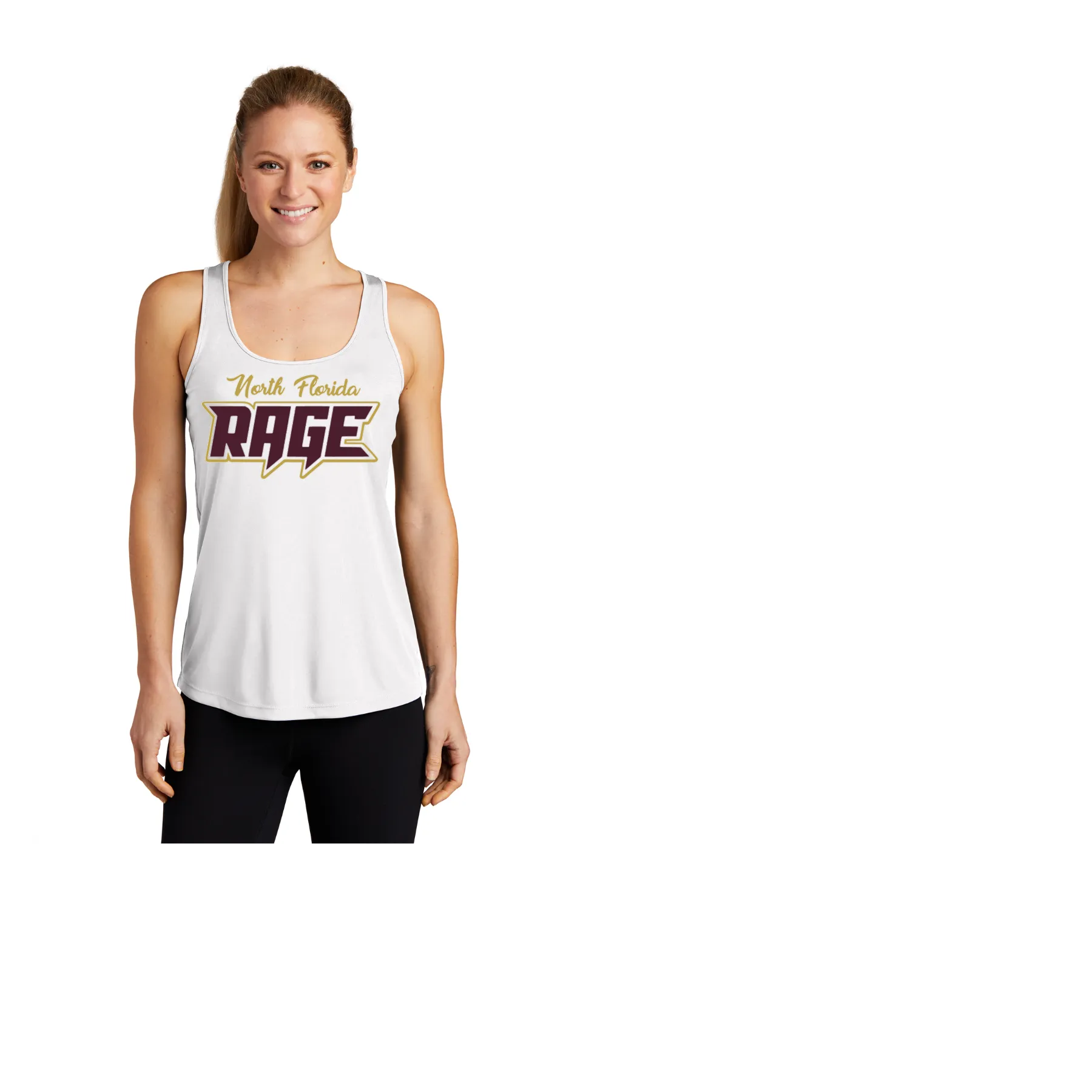 NORTH FLORIDA RAGE LADIES DRI FIT RACER BACK TANK