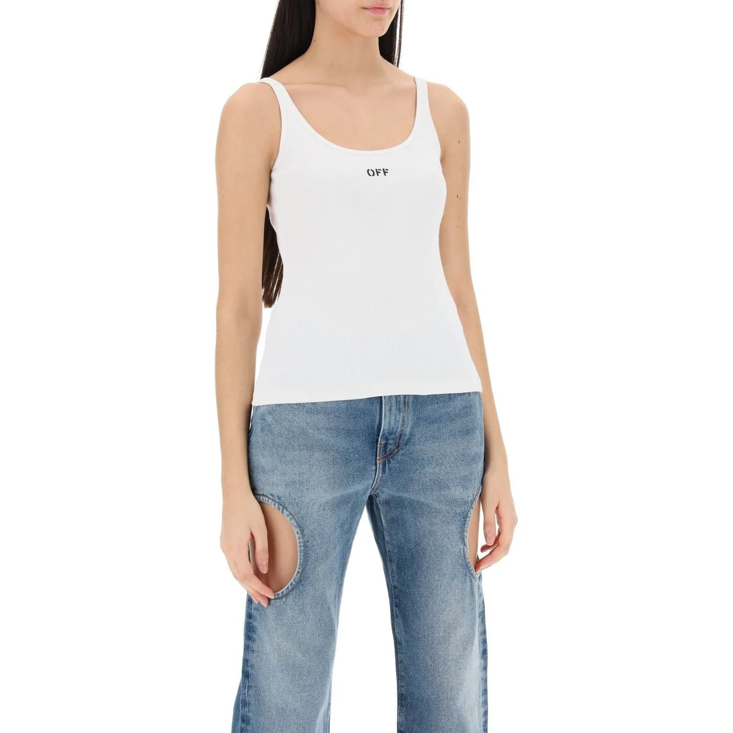 Off-White tank top with off embroidery