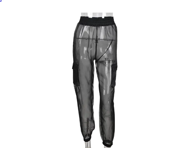 Organza Mesh Cargo Pants