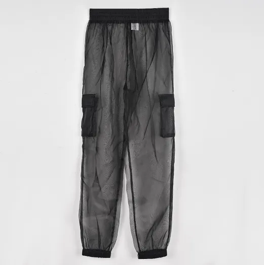 Organza Mesh Cargo Pants