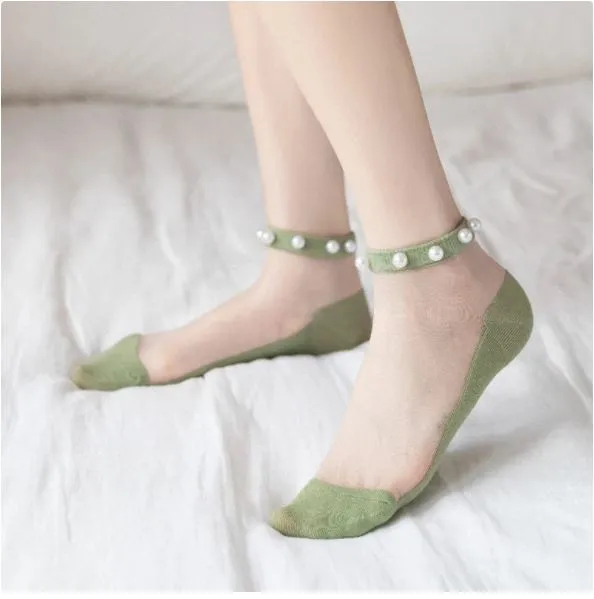 Pearl Transparent Socks