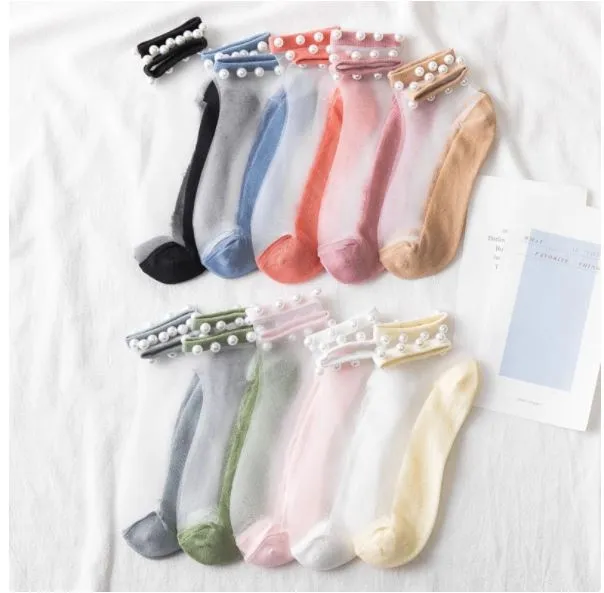 Pearl Transparent Socks