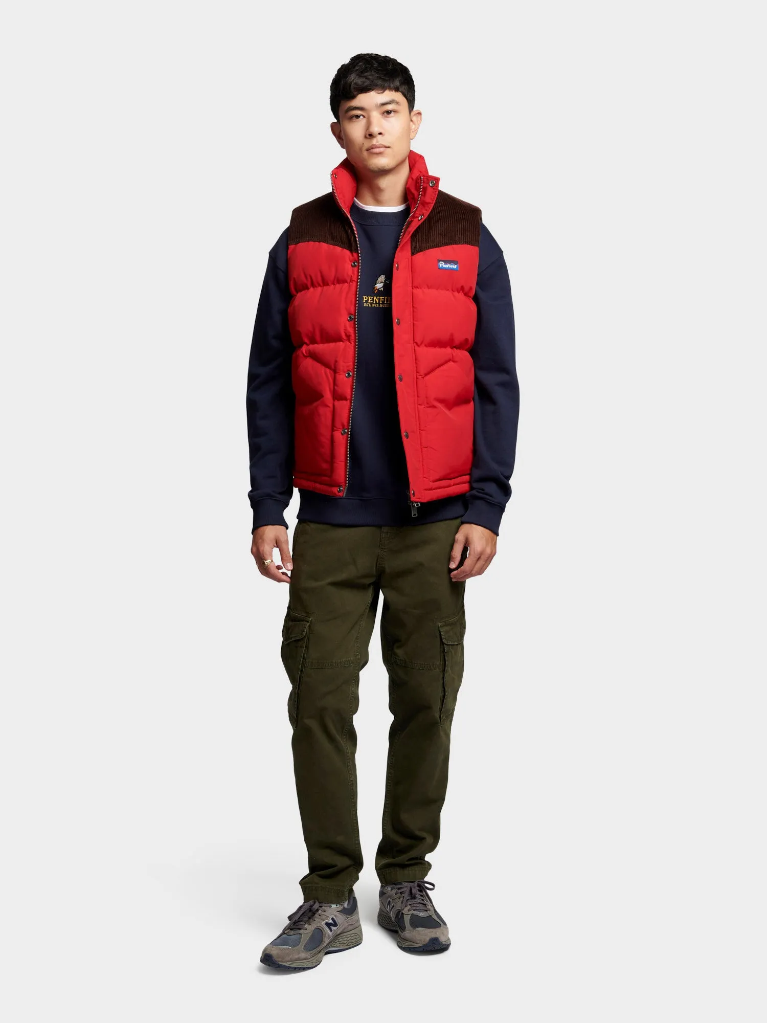 Penfield Mens Easton Gilet Equestrian Red