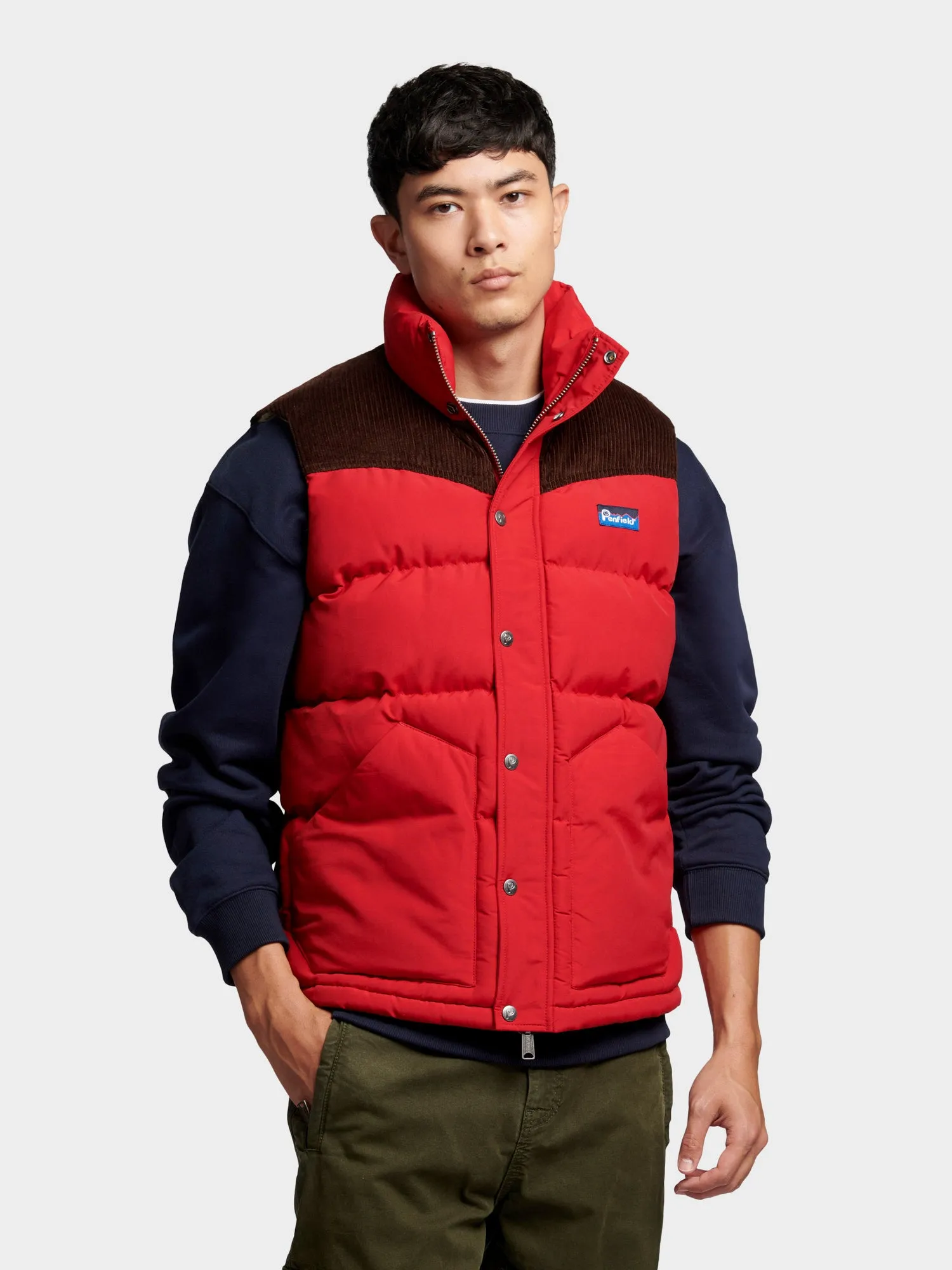 Penfield Mens Easton Gilet Equestrian Red