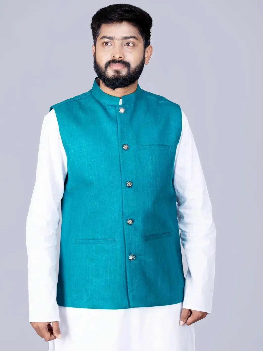 Pien Green Handwoven Cotton Modi Jacket