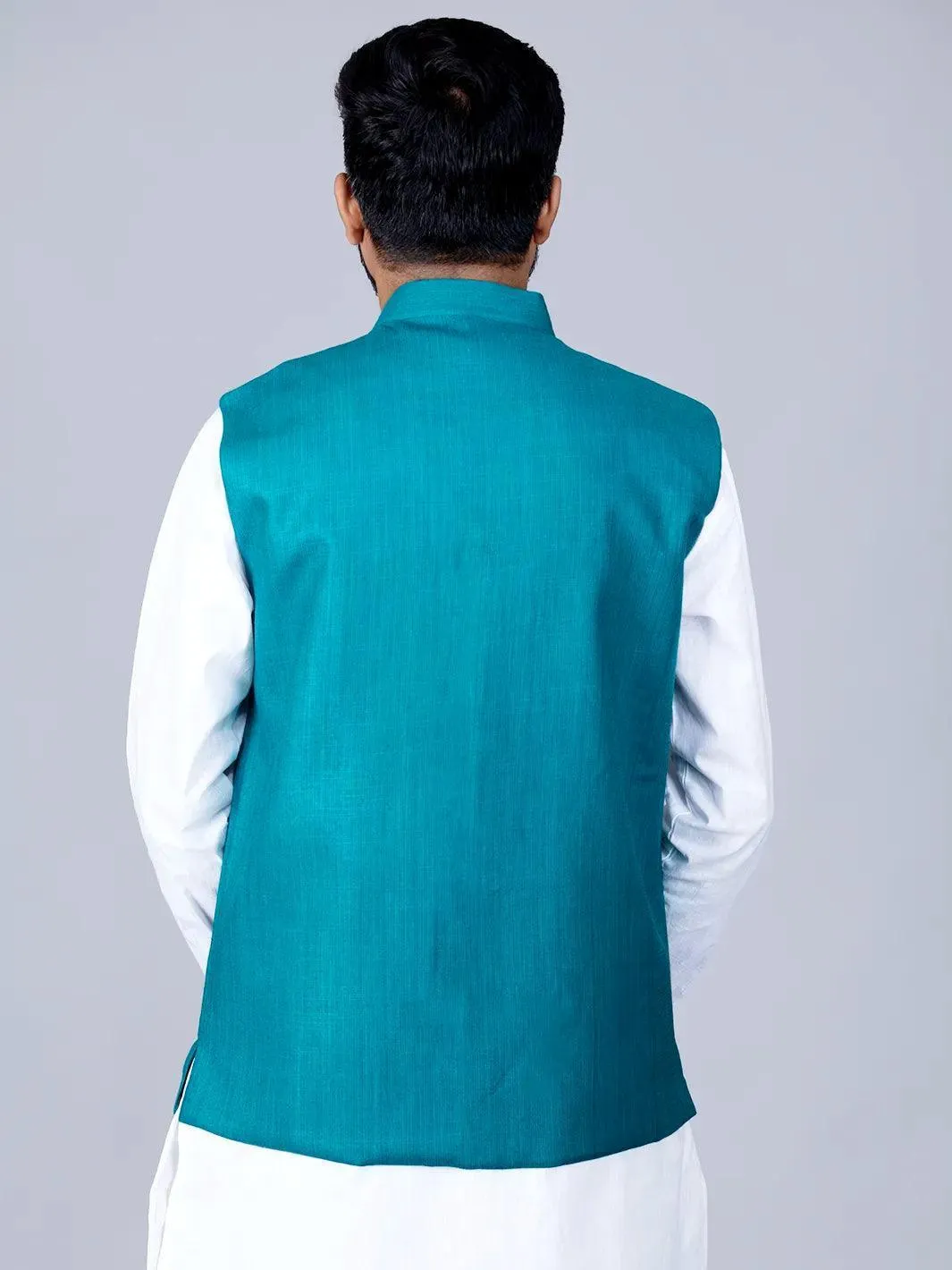 Pien Green Handwoven Cotton Modi Jacket