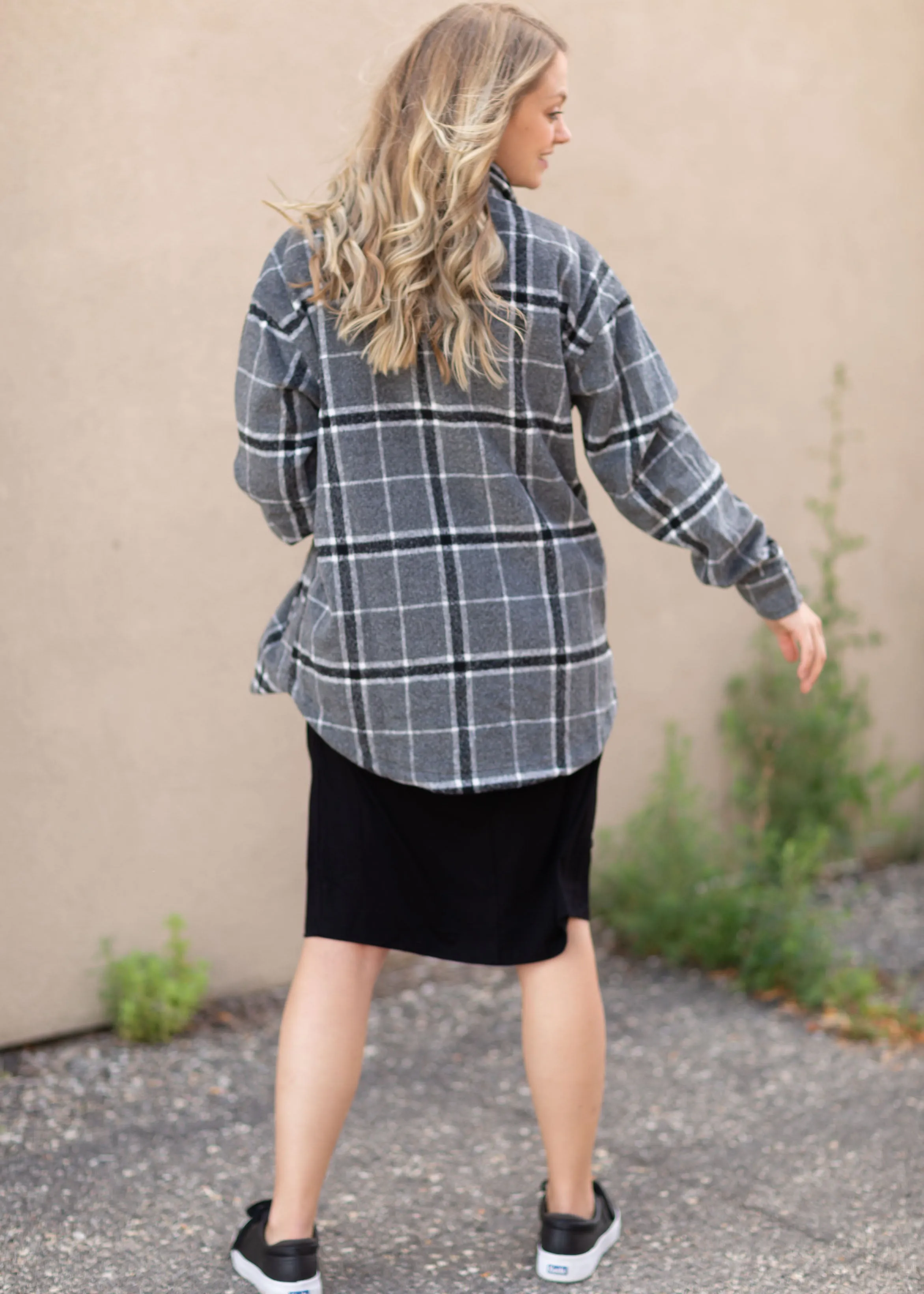 Plaid Button Up Shacket - FINAL SALE