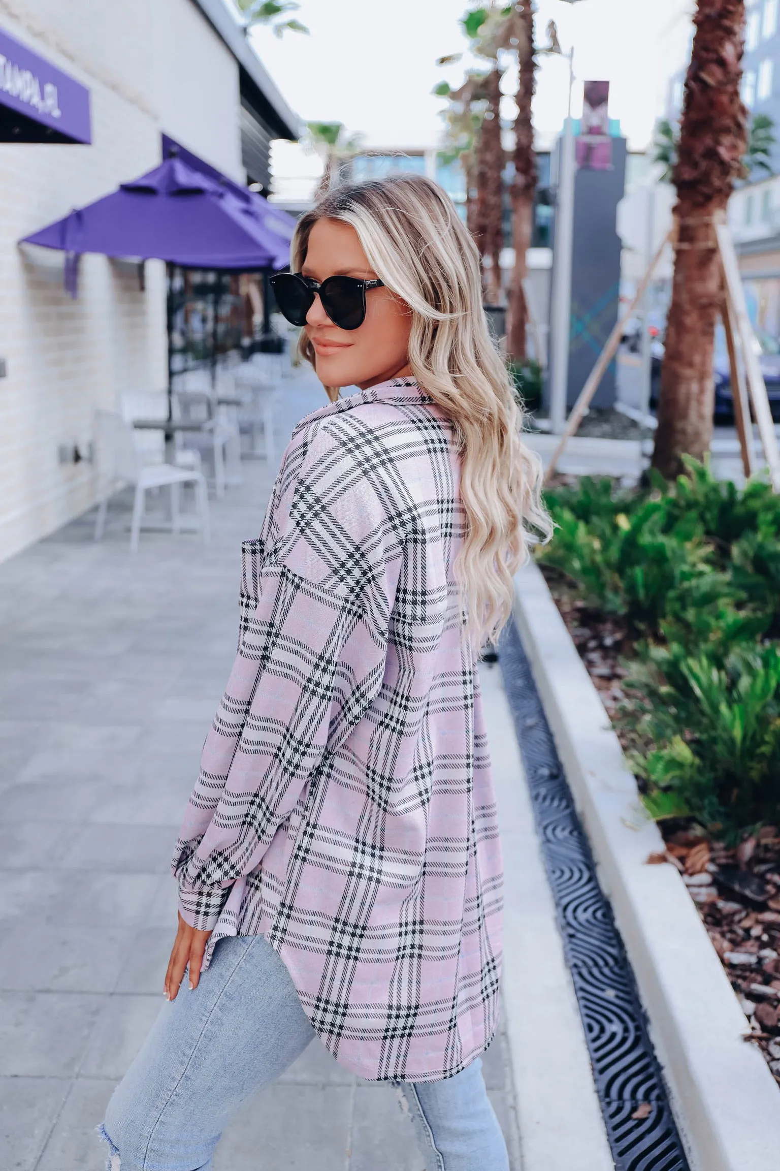 Poppy Plaid Shacket - Pink