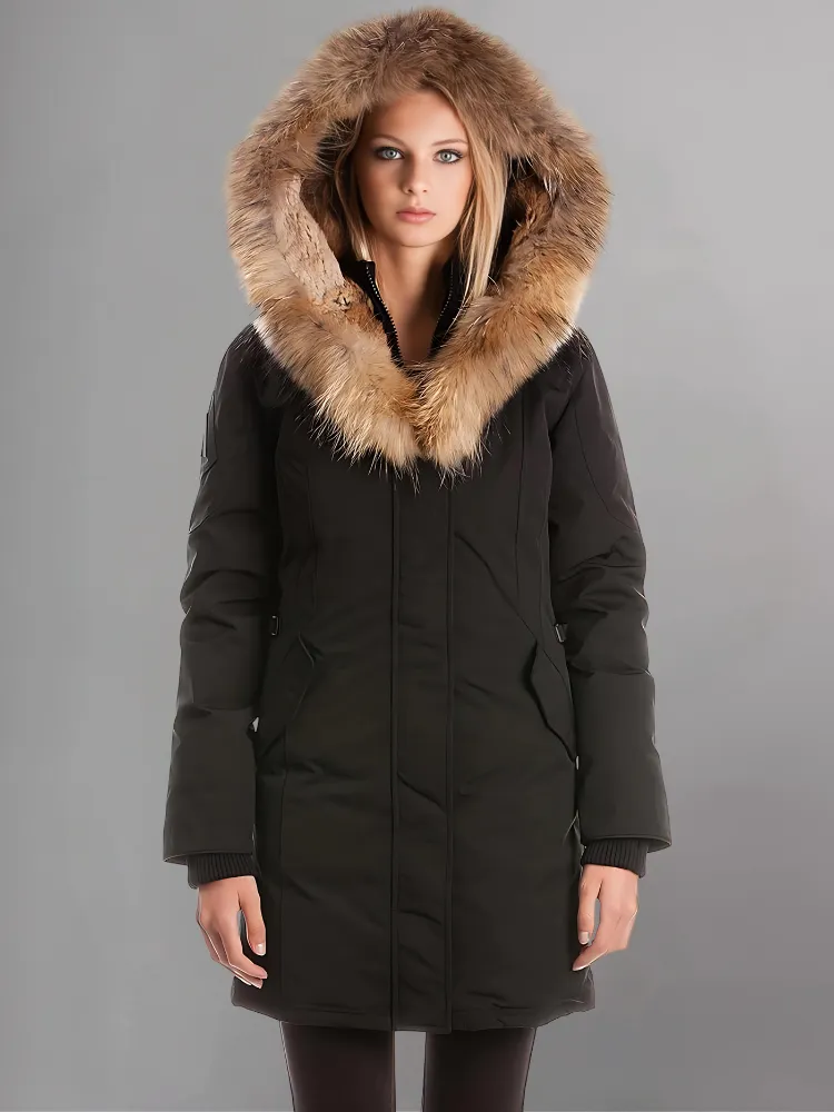 Puffer Jacket with Faux Fur Trim