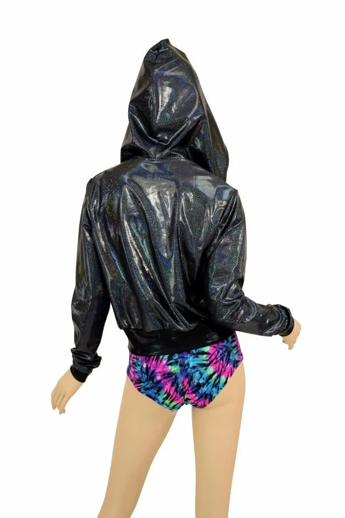 "Kimberly" Jacket in Black Holo