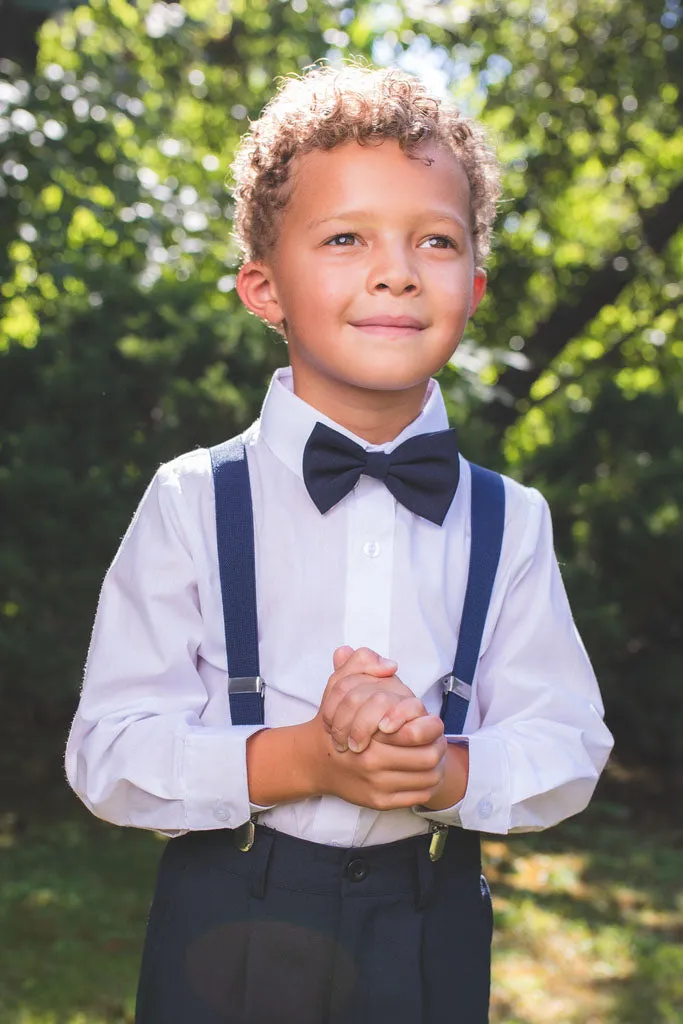 "Wyatt" Kids Navy 4-Piece Barn Wedding Set