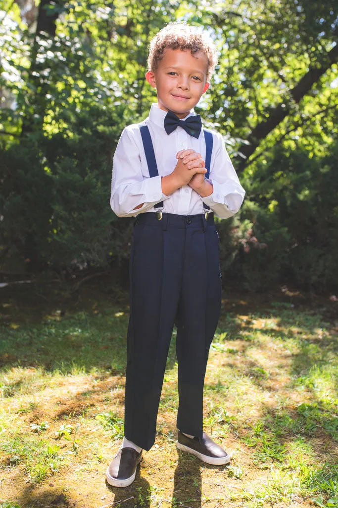 "Wyatt" Kids Navy 4-Piece Barn Wedding Set