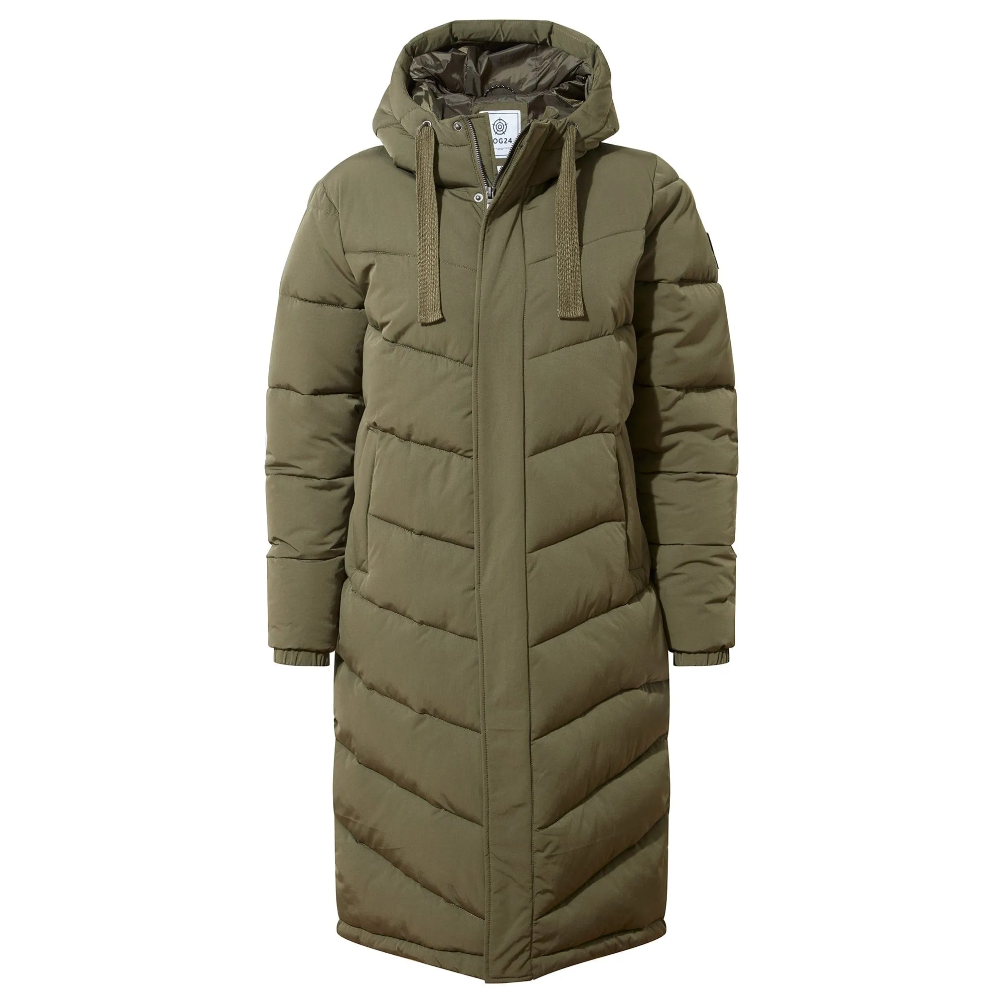 Raleigh Womens Long Insulated Jacket - Khaki