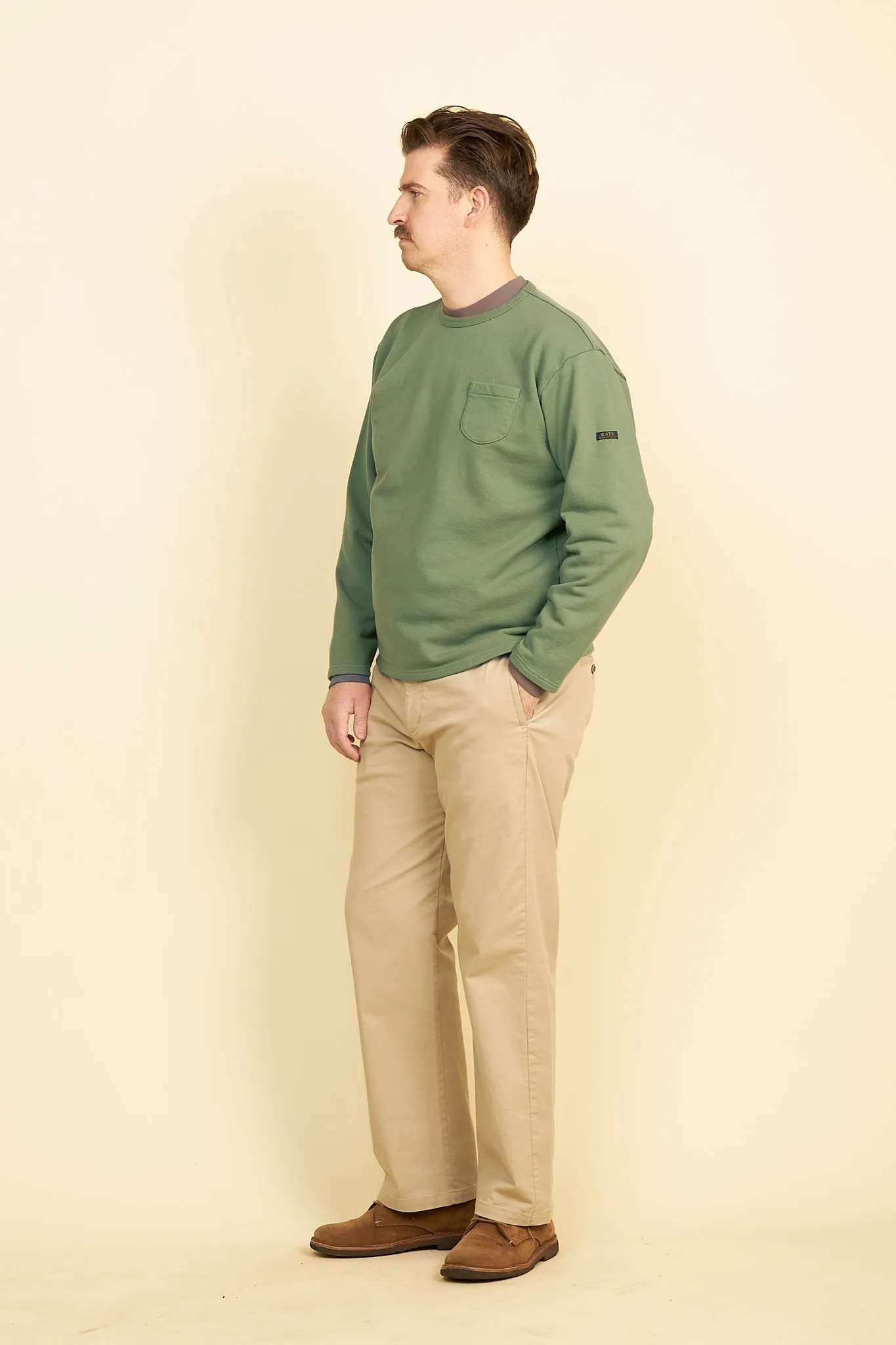 Rats Boat Neck Sweatshirt - Green