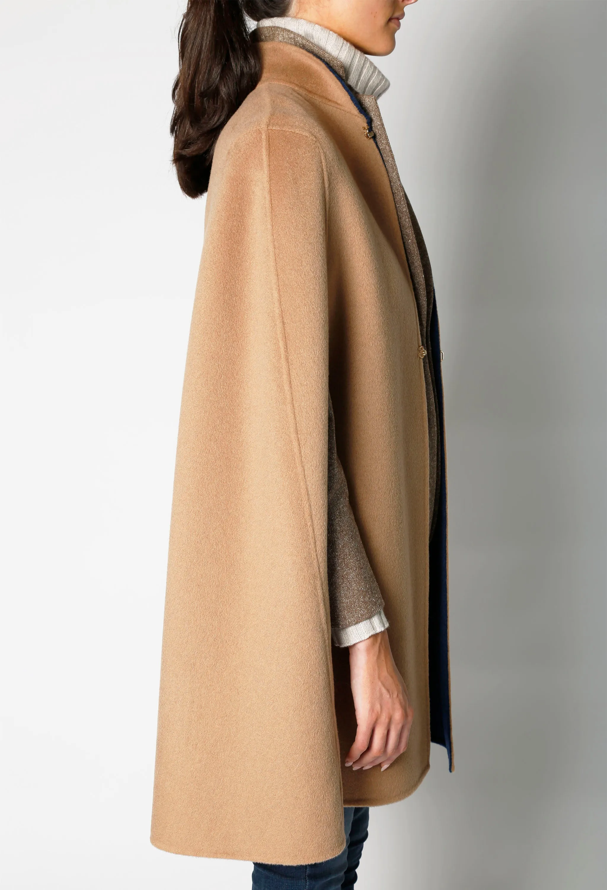 Reversible Cashmere Cape