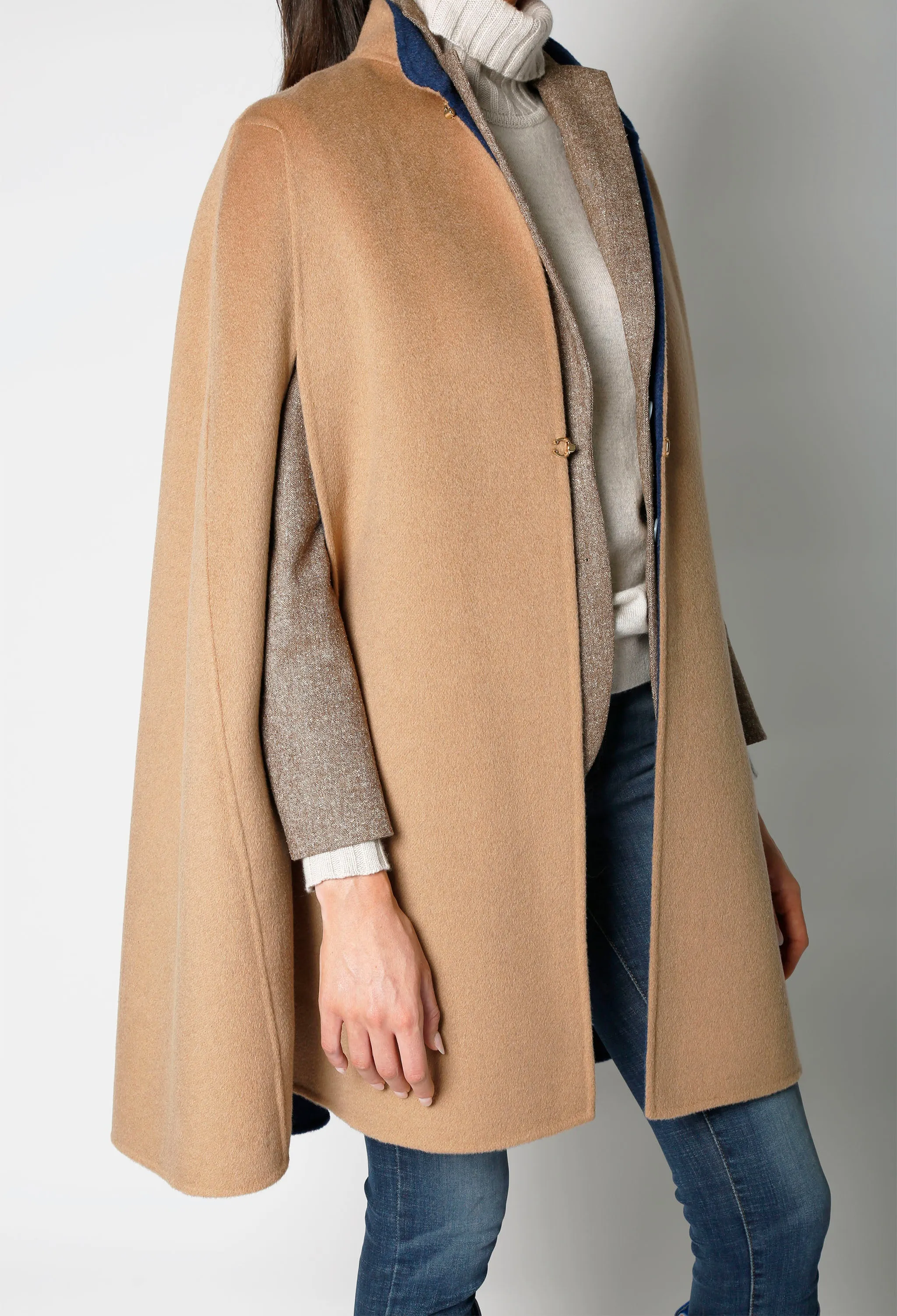 Reversible Cashmere Cape