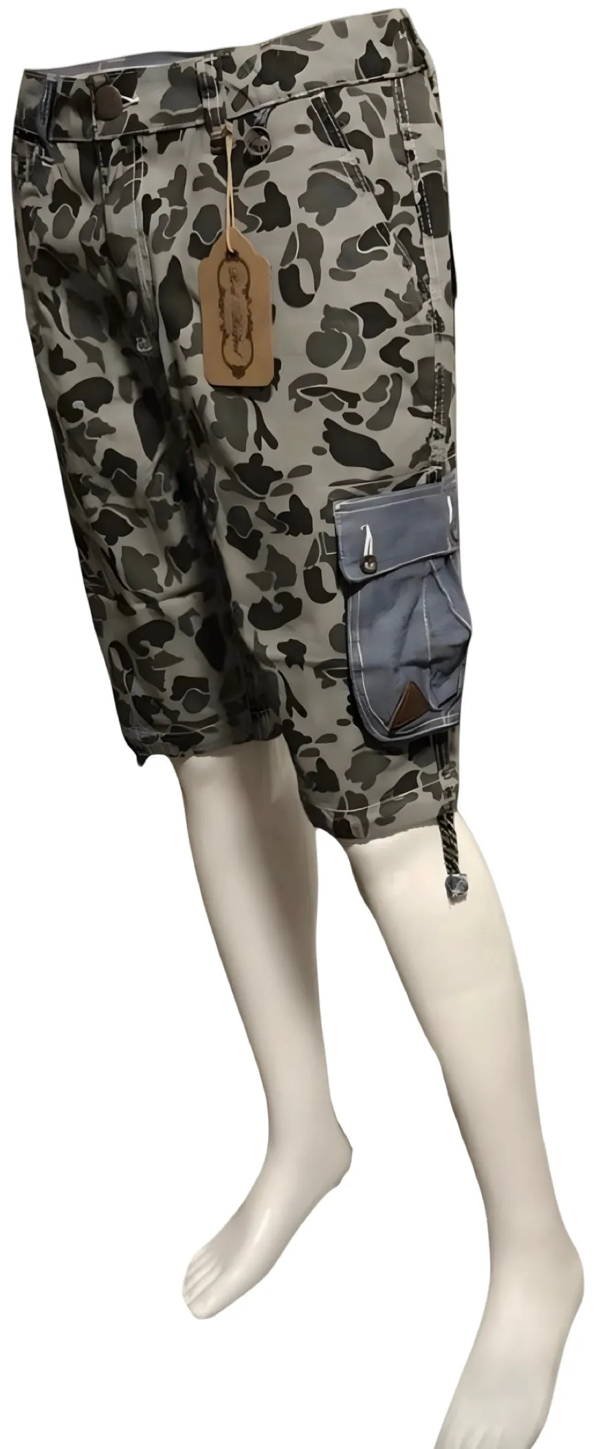 ^ROCK & REVIVAL^ CAMOUFLAGE COTTON CARGO SHORTS