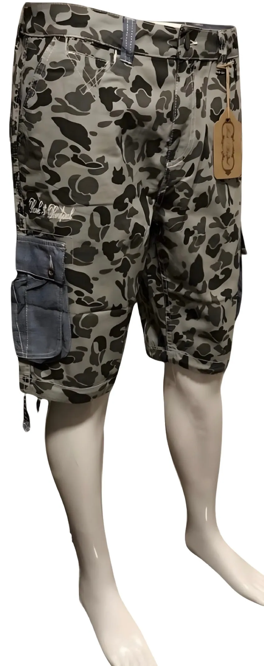 ^ROCK & REVIVAL^ CAMOUFLAGE COTTON CARGO SHORTS