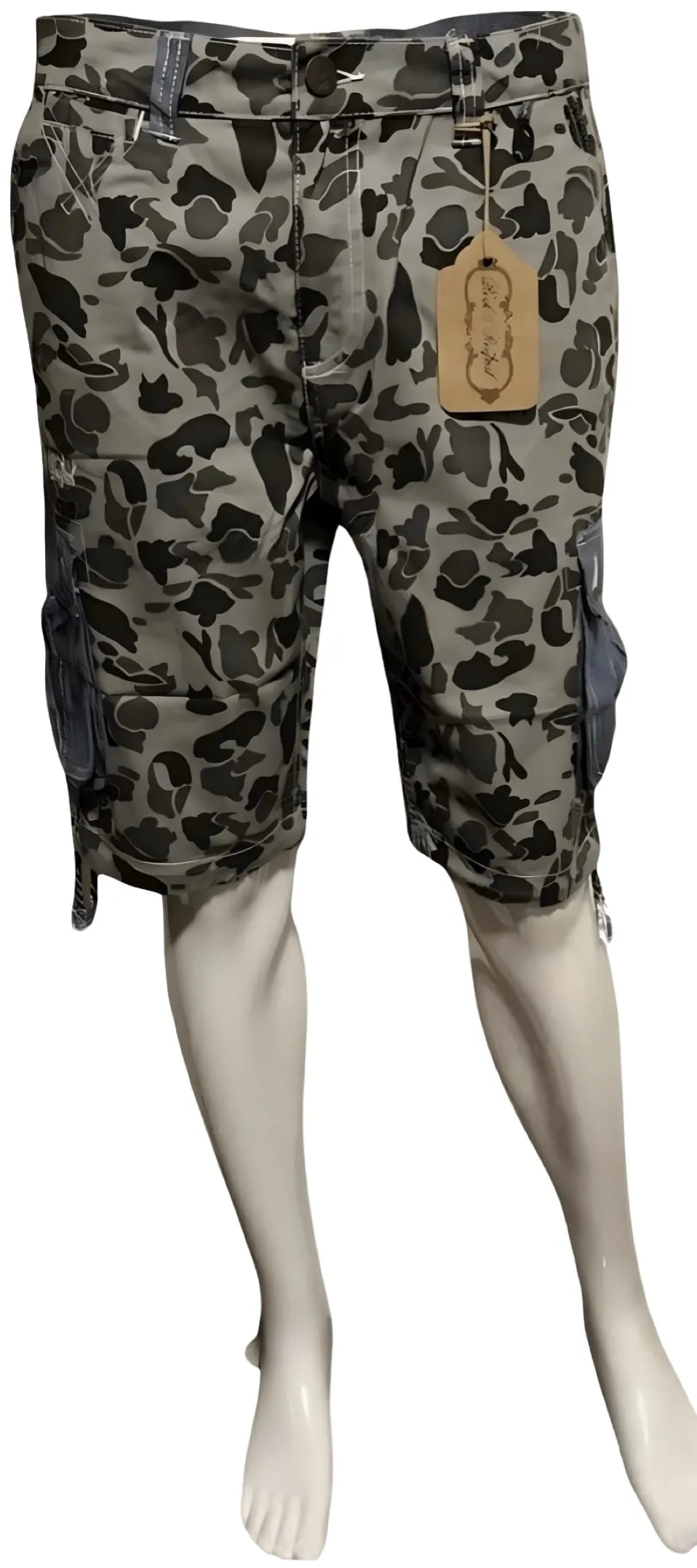 ^ROCK & REVIVAL^ CAMOUFLAGE COTTON CARGO SHORTS