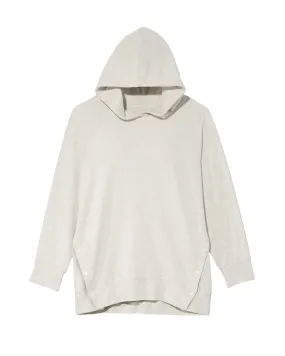 Rosario Hooded Pullover With Snap Closures | White