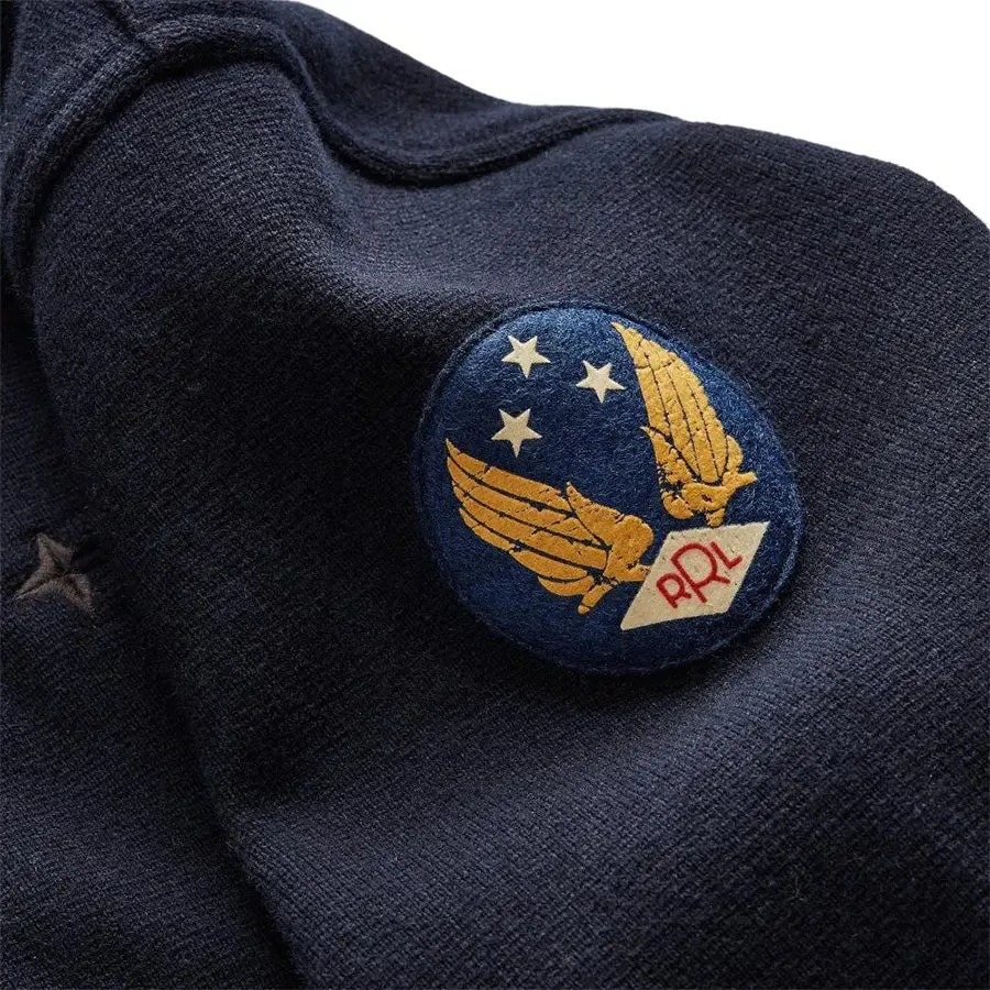 RRL by Ralph Lauren Full Zip Knitted Cardigan Navy