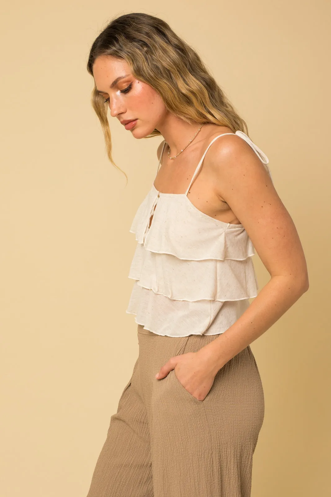 Ruffle Layered Cami Top