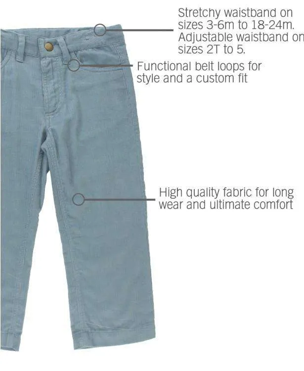 RuggedButts ~ Slate Straight Corduroy Pants