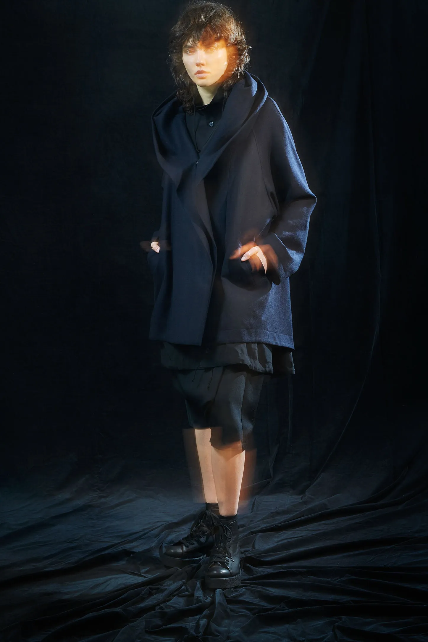 SAXONY R-HOODED CAPE COAT