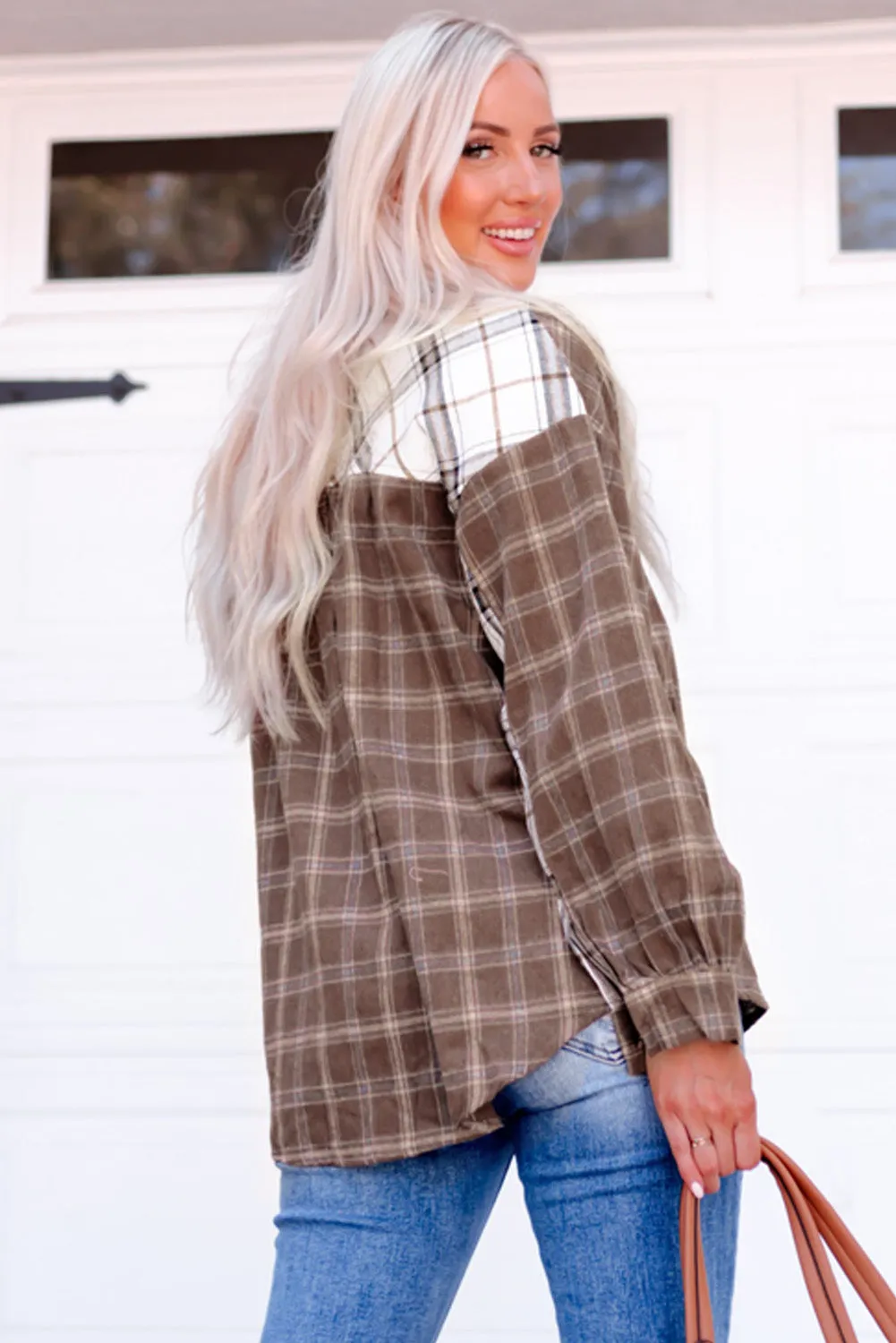 Shania Plaid Button Up Shirt Jacket