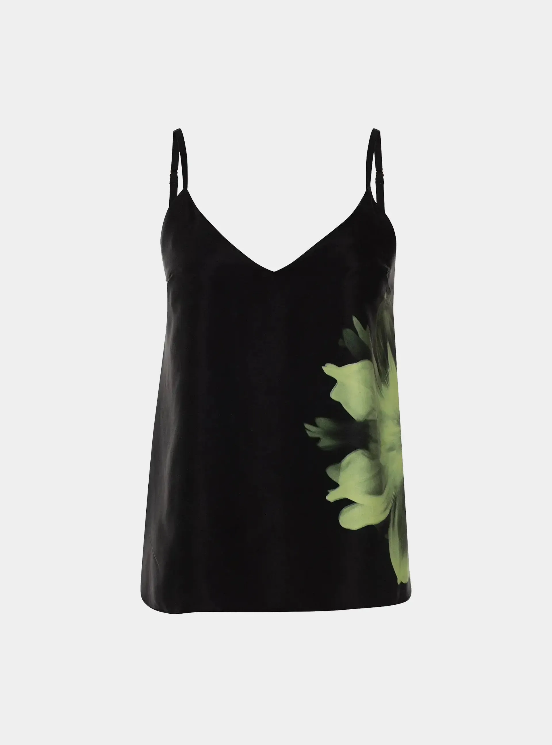 Silk Dreamscape Black Flower Camisole