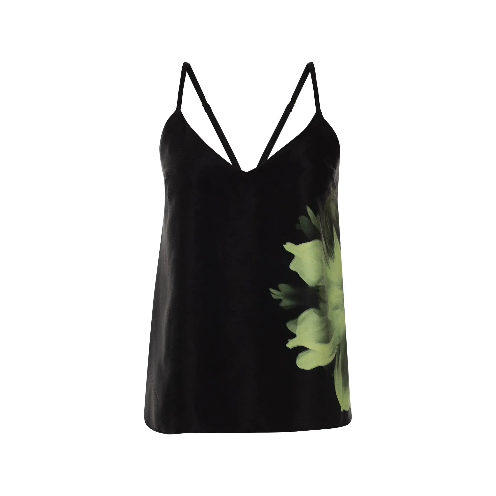 Silk Dreamscape Black Flower Camisole