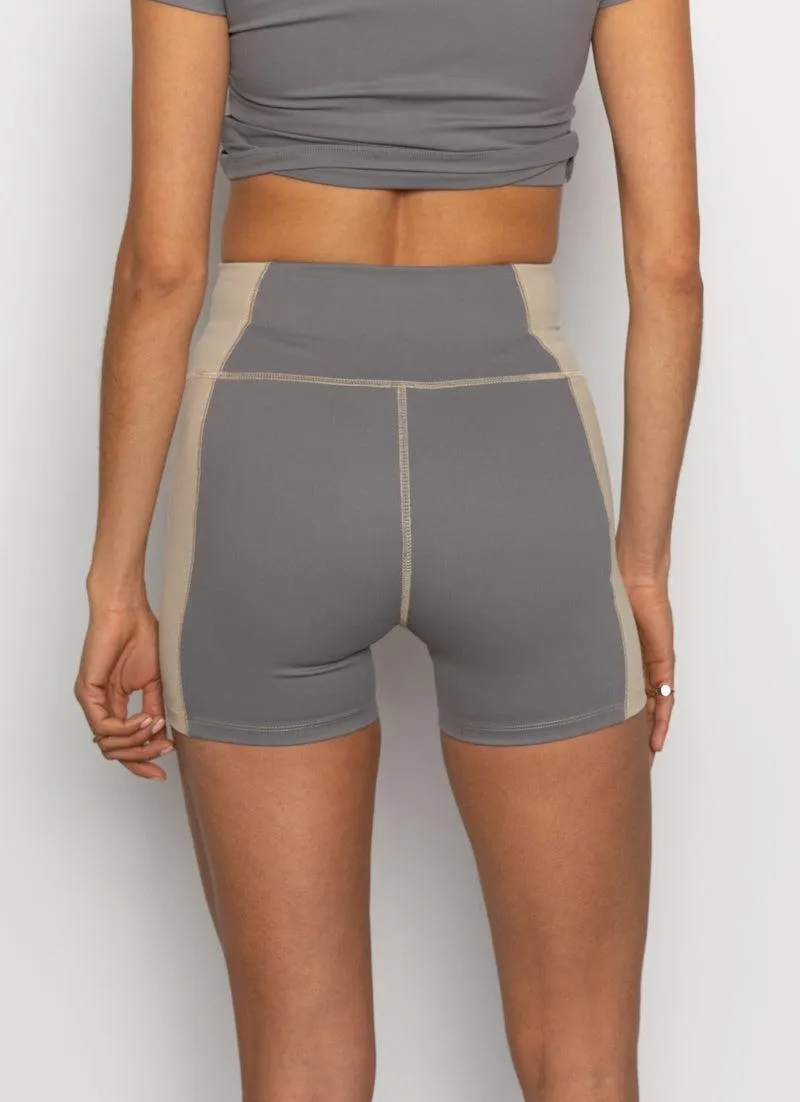 Ski Resort Cycle Shorts - Charcoal Contrast