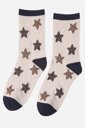 Star Leopard Bamboo Socks