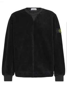 Stone Island Cotton Corduroy Sweatshirt Black