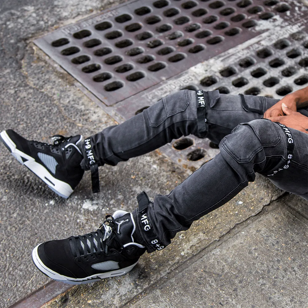 Strapped Up Slim Utility Jeans Black OG