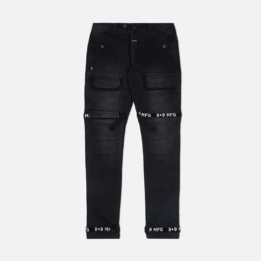 Strapped Up Slim Utility Jeans Black OG