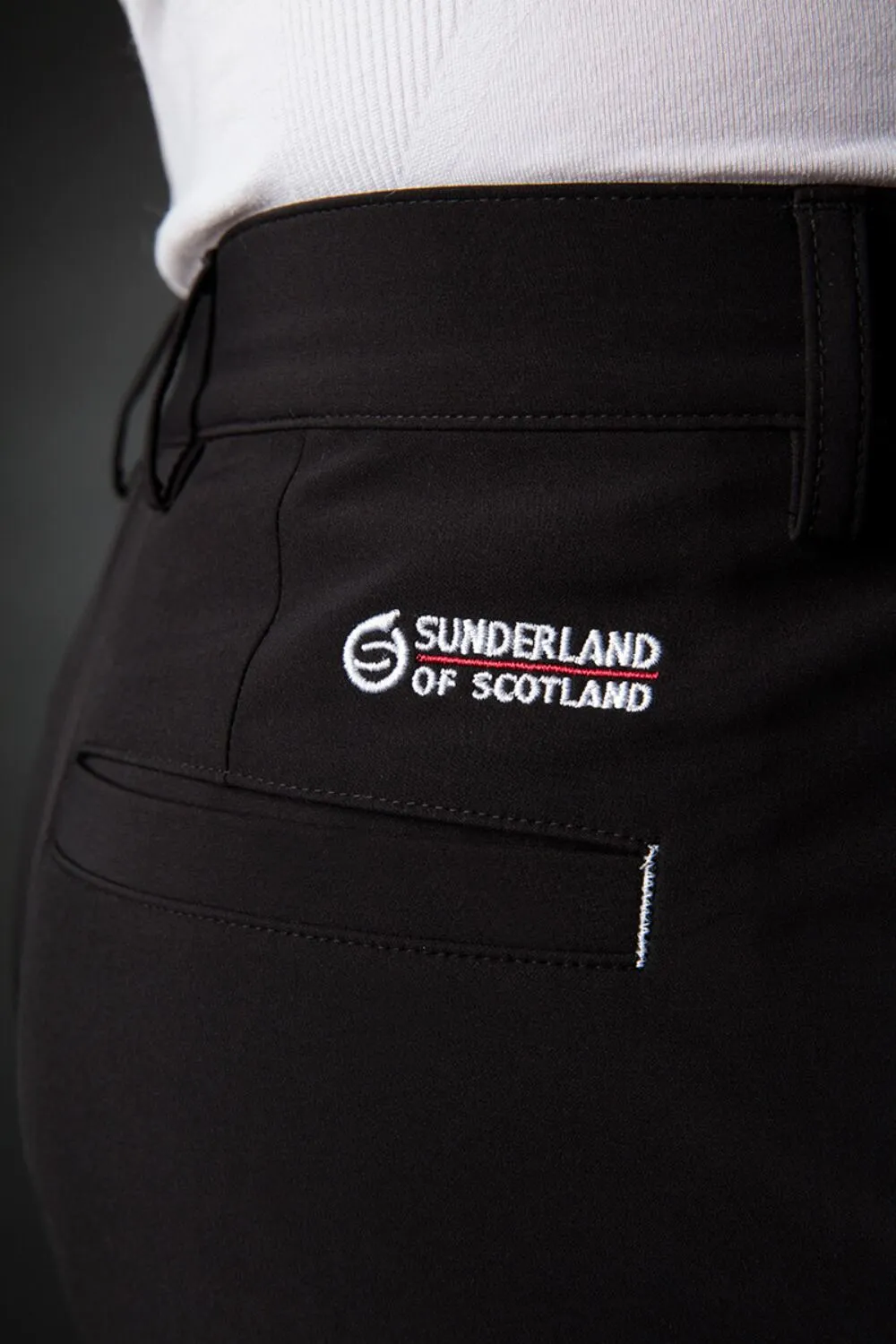 SUNDERLAND Morzine Technical Lightweight Showerproof Golf Trousers - Mens - Black