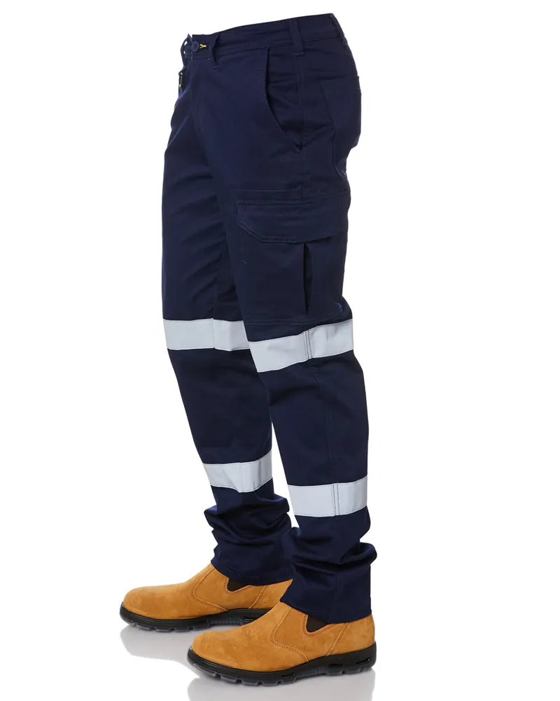 Taped Biomotion Stretch Cotton Drill Cargo Pants - Navy