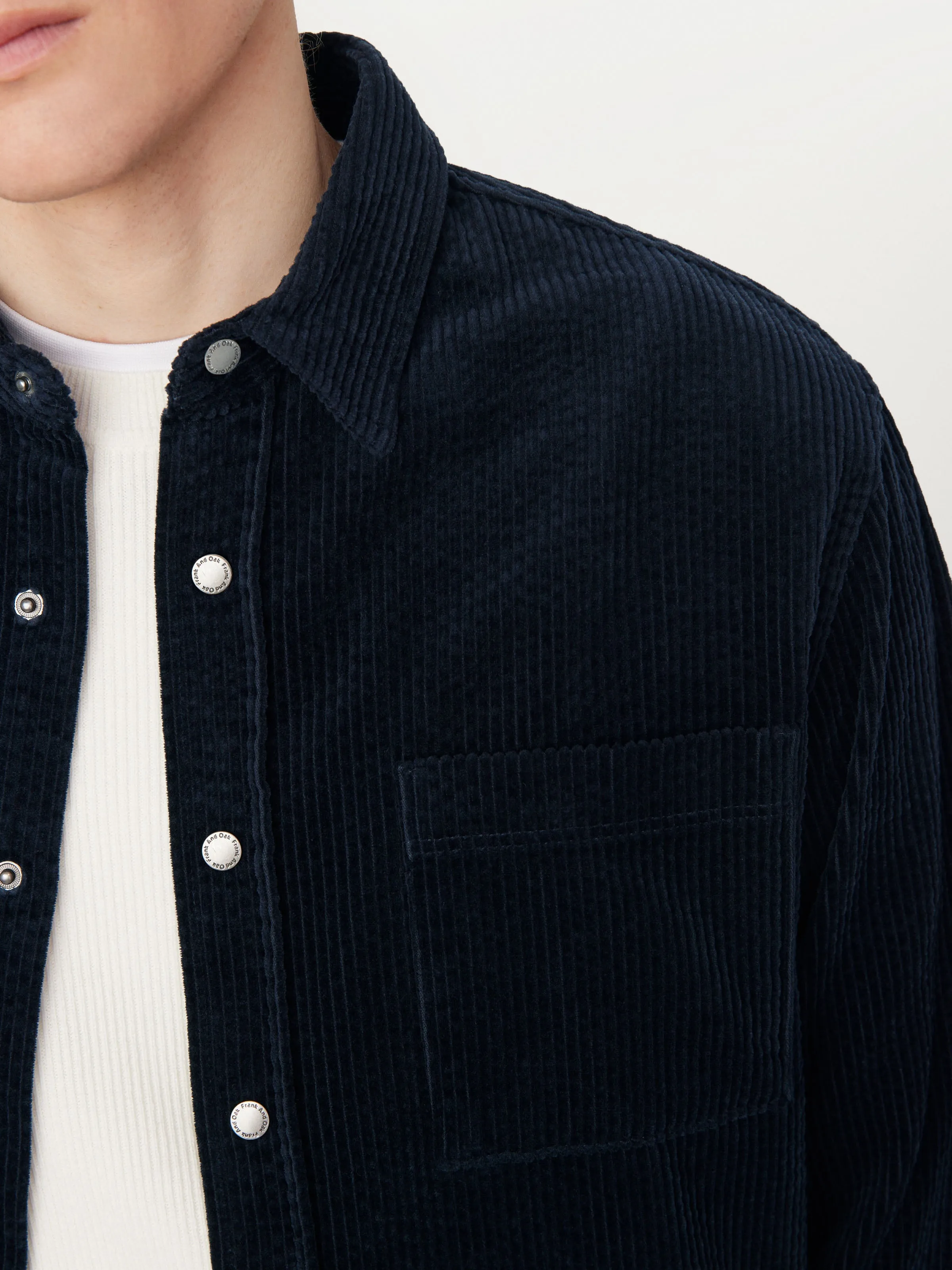 The Corduroy Shirt in Deep Blue