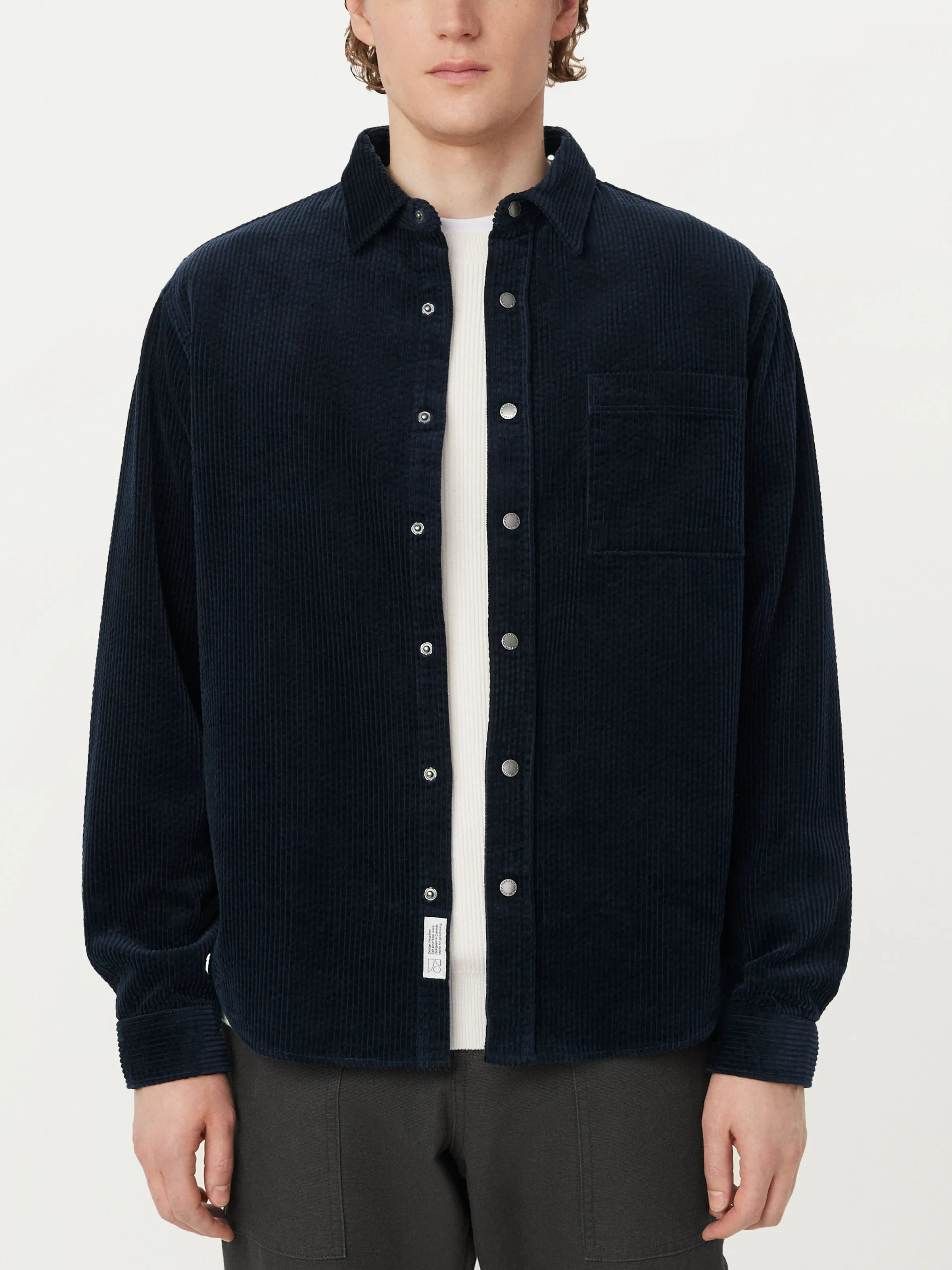 The Corduroy Shirt in Deep Blue