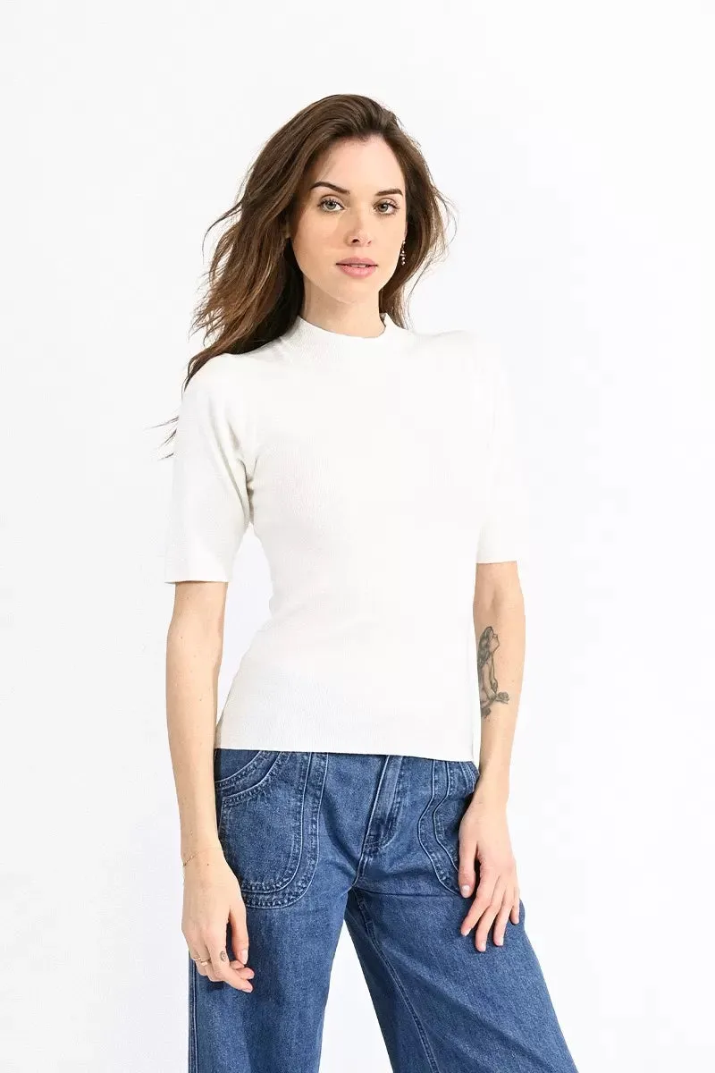 The Katie Knit Bodycon Pullover - Off White