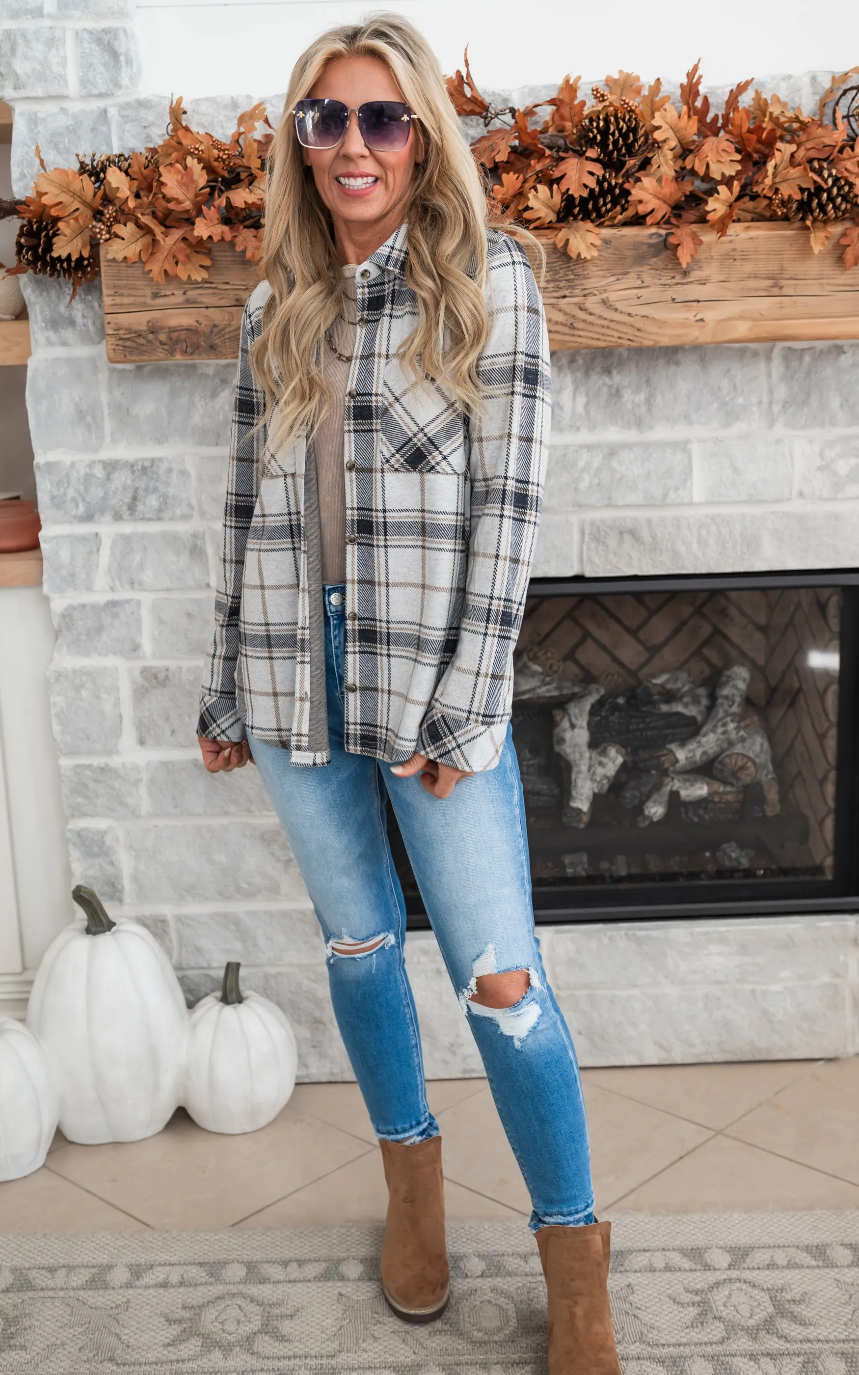 The Lewis Plaid Shirt - Black