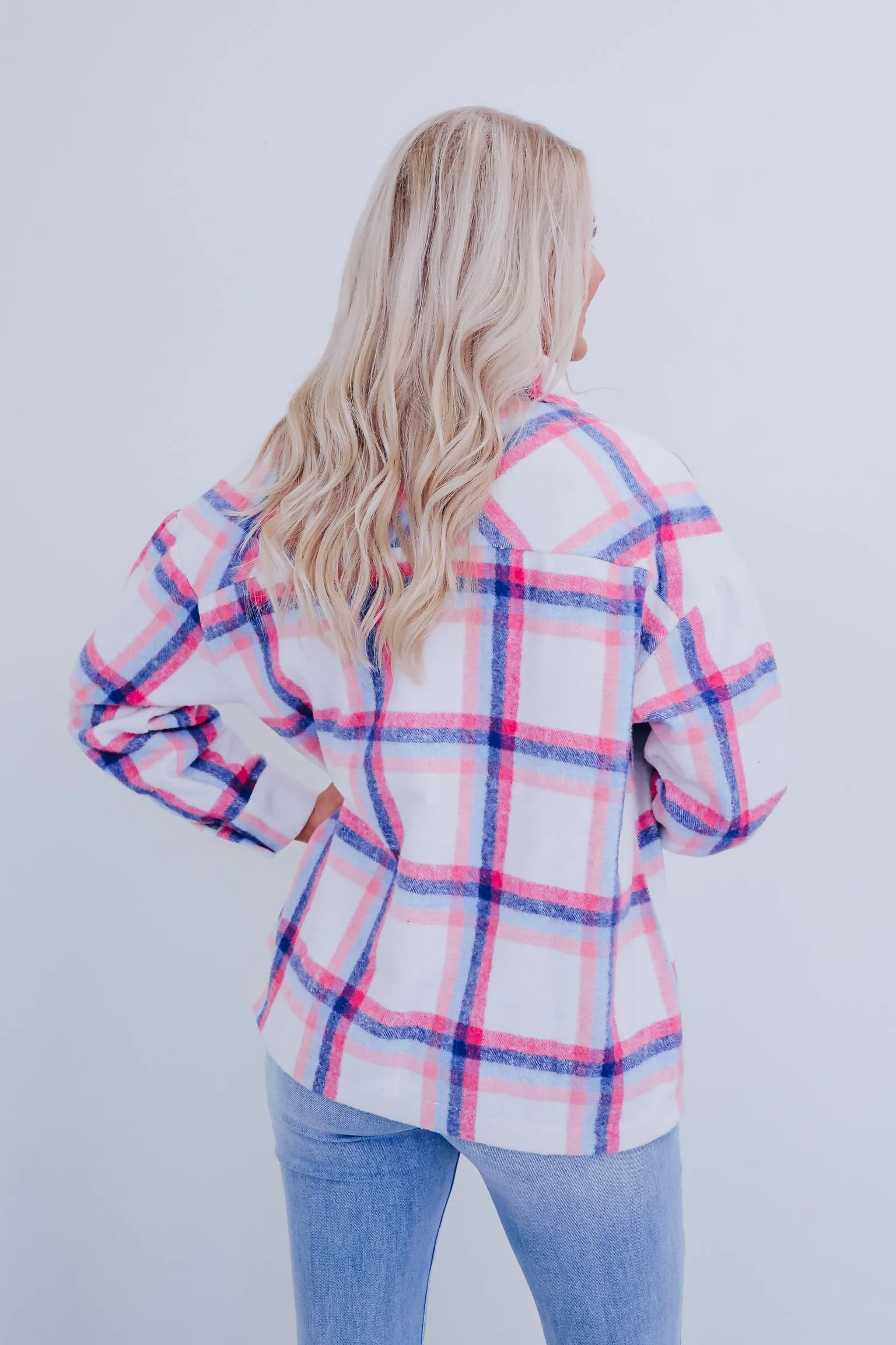 The Perfect Plaid Shacket - Ivory /Multi