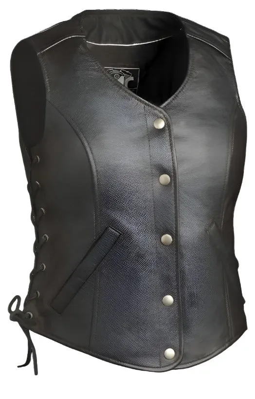 The "Ella" Tall Leather Vest