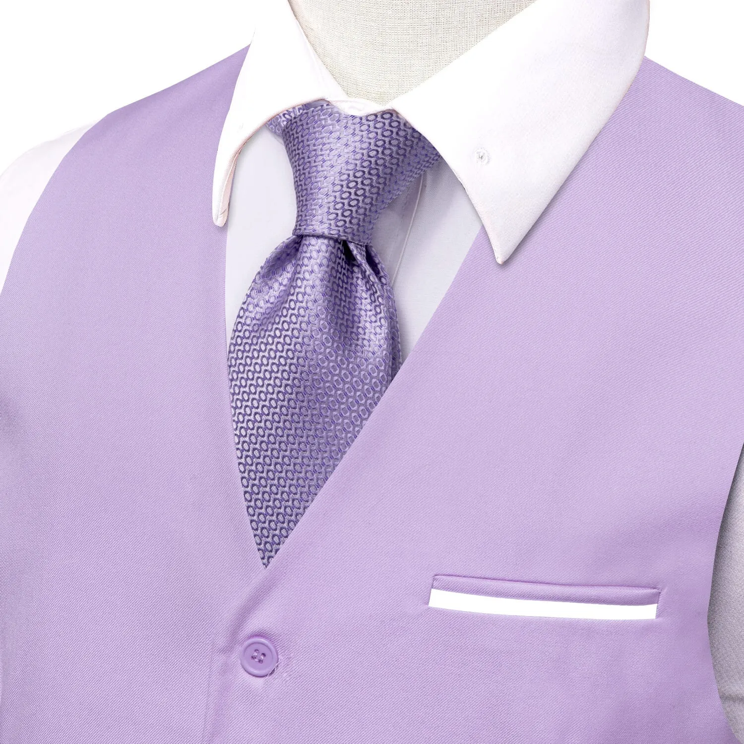 Ties2you Men's Vest Thistle Purple Solid Silk Vest Formal Waistcoat