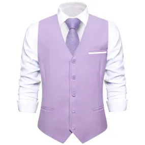 Ties2you Men's Vest Thistle Purple Solid Silk Vest Formal Waistcoat