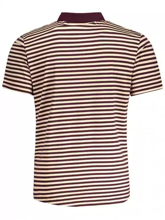 Trendy Striped Polo T-shirt